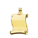 9K COLGANTE PERGAMINO ORO AMARILLO 24X17 MM