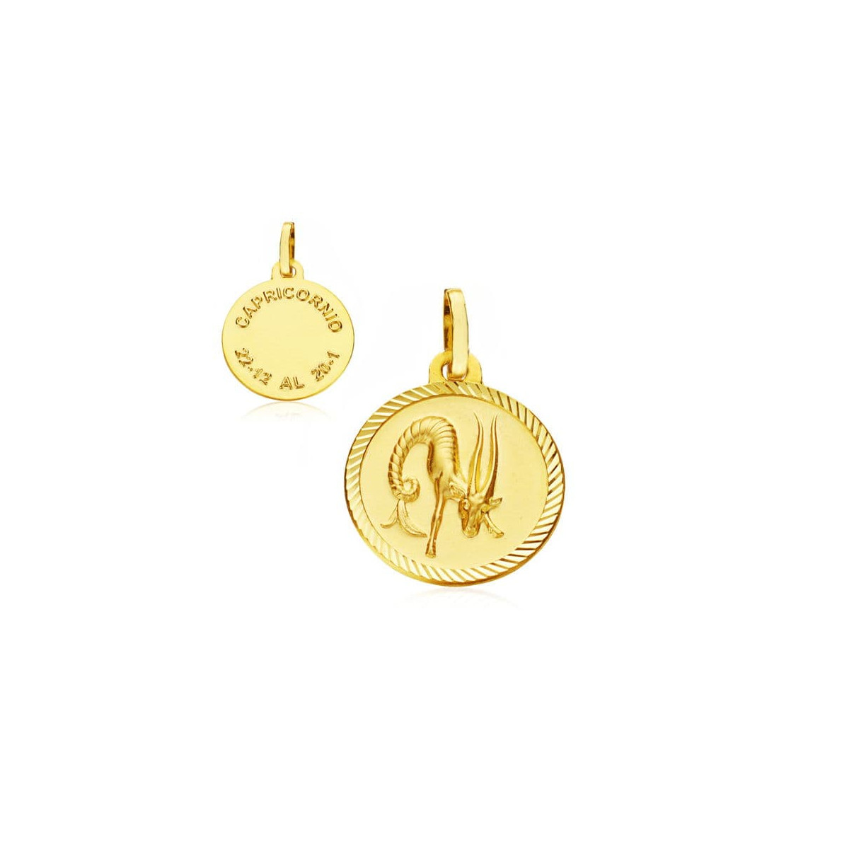 9K HOROSCOPO ORO AMARILLO 20 MM CAPRICORNIO