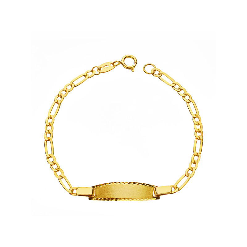 9K ESCLAVA ORO AMARILLO 3X1. 13.5 CM