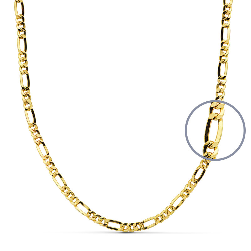 9K CADENA ORO AMARILLO HUECA 50X3MM