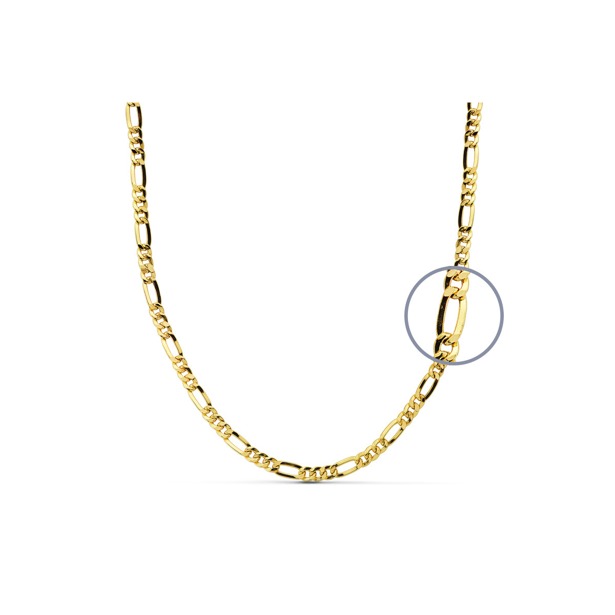 9K CADENA ORO AMARILLO HUECA 50X3MM