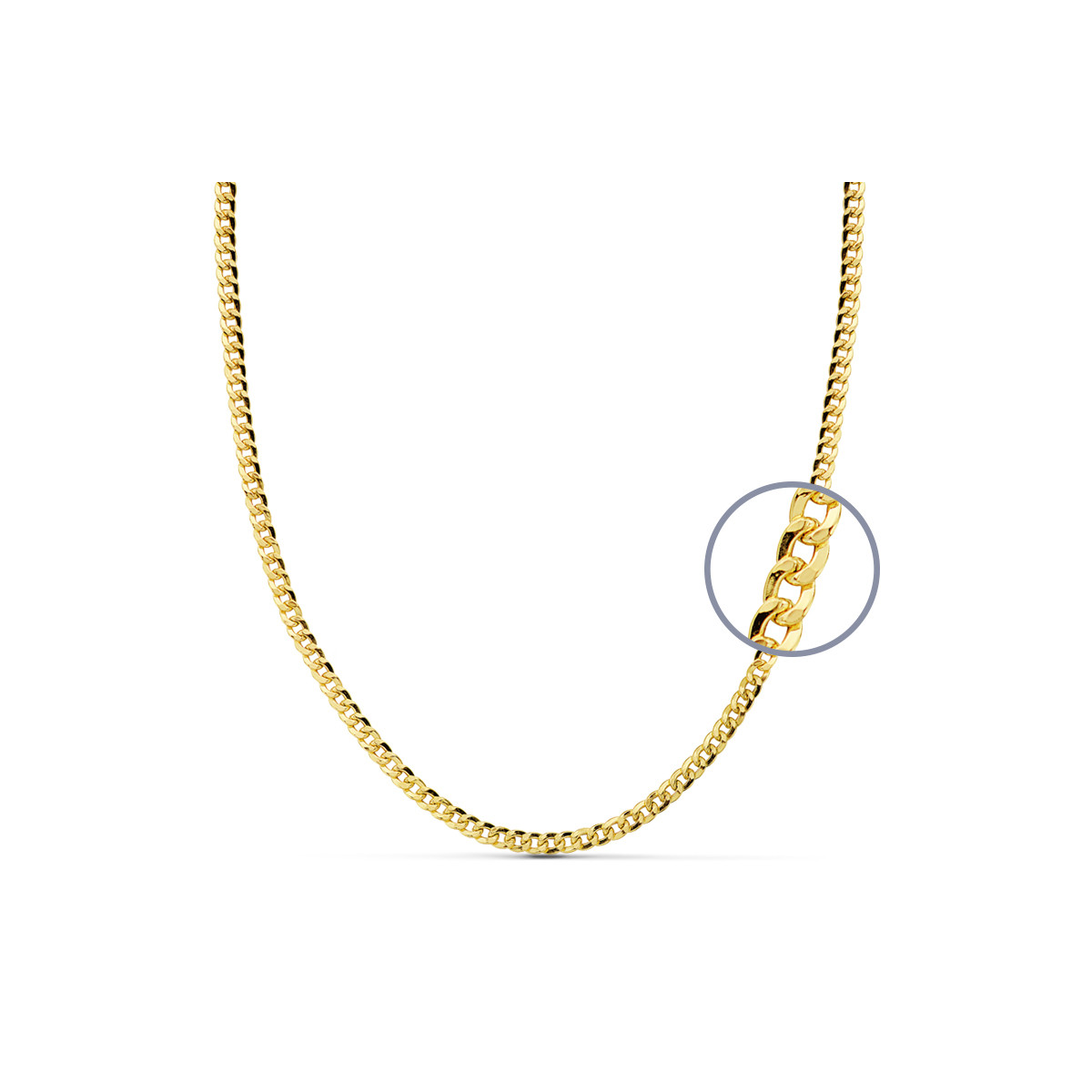 9K CADENA HUECA ORO AMARILLO 50X3MM