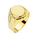 9K SELLO ORO AMARILLO CABALLERO HUECO. ZONA GRABADO: 12X10 MM