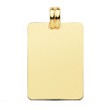 9K PLACA CHAPA ORO AMARILLO LISA 28X20 MM