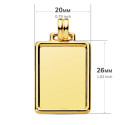 9K PLACA CHAPA LISA ORO AMARILLO EN BRILLO. MEDIDA: 29 X 20 MM