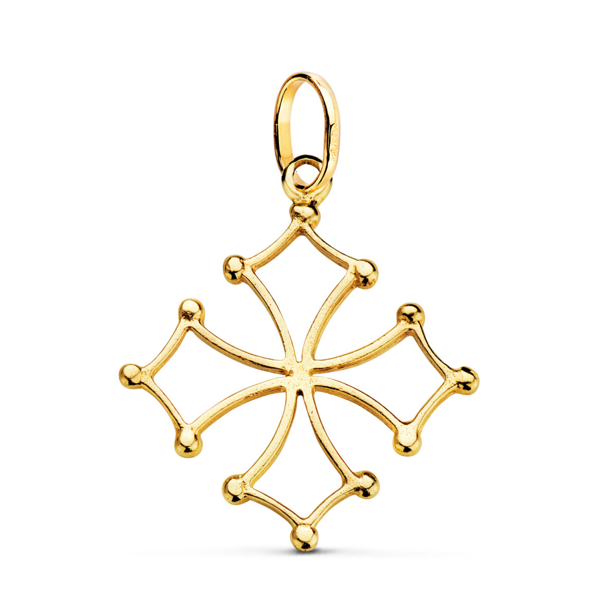 9K CRUZ DE OCCITANIA ORO AMARILLO. 28 X 24 MM