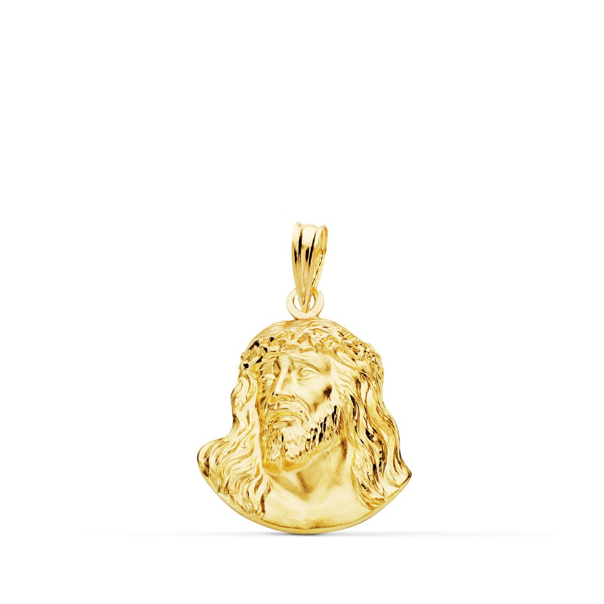 9K COLGANTE ORO AMARILLO CABEZA DE CRISTO DE MURILLO 20X16 MM