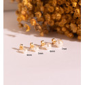 18K PENDIENTES ORO AMARILLO PERLAS CON 4 GARRAS. MEDIDA: 7 MM. CIERRE PRESION