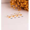 18K PENDIENTES ORO AMARILLO PERLAS CON 4 GARRAS. MEDIDA: 7 MM. CIERRE PRESION