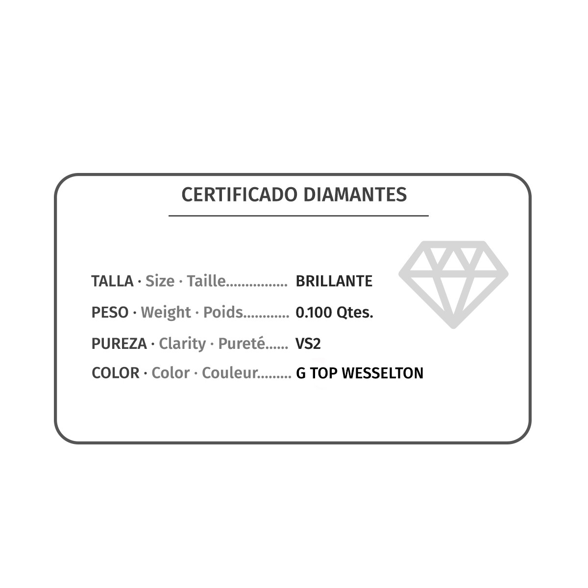 18K PENDIENTES ORO BLANCO ESTRELLA DIAMANTES LABORATORIO 0,100 QT VS2-G. MEDIDA: 6X6 MM. CIERRE PRESION