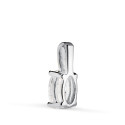 18K COLGANTE ORO BLANCO DIAMANTE LABORATORIO TALLA OVAL 6 X 4MM 0,426 QTES. G-VS1. MEDIDA: 10X4 MM