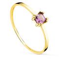 18K SORTIJA ORO AMARILLO AMATISTA NATURAL 4X3 MM. ANCHO CUERPO 1,10 MM