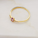 18K SORTIJA ORO AMARILLO DIAMANTES DE LABORATORIO 0,030 QT  OVAL AGUAMARINA NATURAL 4X3 MM CUERPO 1,30 MM VS2-G