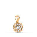 18K COLGANTE ORO AMARILLO DIAMANTES DE LABORATORIO TALLA BRILLANTE 0,182 QTES. G-VS1. MEDIDA: 8 X 6,5 MM