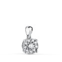 18K COLGANTE ORO BLANCO DIAMANTES DE LABORATORIO TALLA BRILLANTE 0,182 QTES. G-VS1. MEDIDA: 8 X 6,5 MM