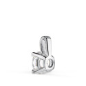 18K COLGANTE ORO BLANCO DIAMANTE LABORATORIO TALLA BRILLANTE 5MM 0,500 QTES. G-VS1. MEDIDA: 9X5 MM