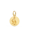 18K MEDALLA ORO AMARILLO HOROSCOPO ORO AMARILLO ORO AMARILLO ACUARIO MATIZADA 13 MM