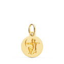 18K MEDALLA ORO AMARILLO HOROSCOPO ORO AMARILLO ORO AMARILLO SAGITARIO MATIZADA 13 MM