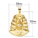 18K COLGANTE ROSTRO CRISTO ORO AMARILLO. 32 X 25 MM