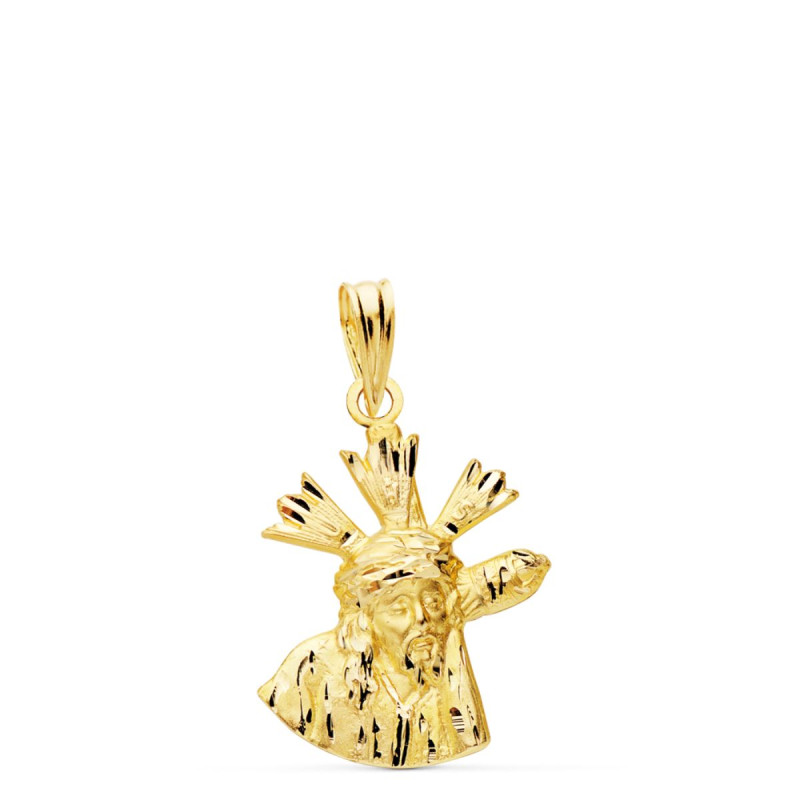 18K COLGANTE CRISTO DEL GRAN PODER ORO AMARILLO SILUETA 20X15 MM