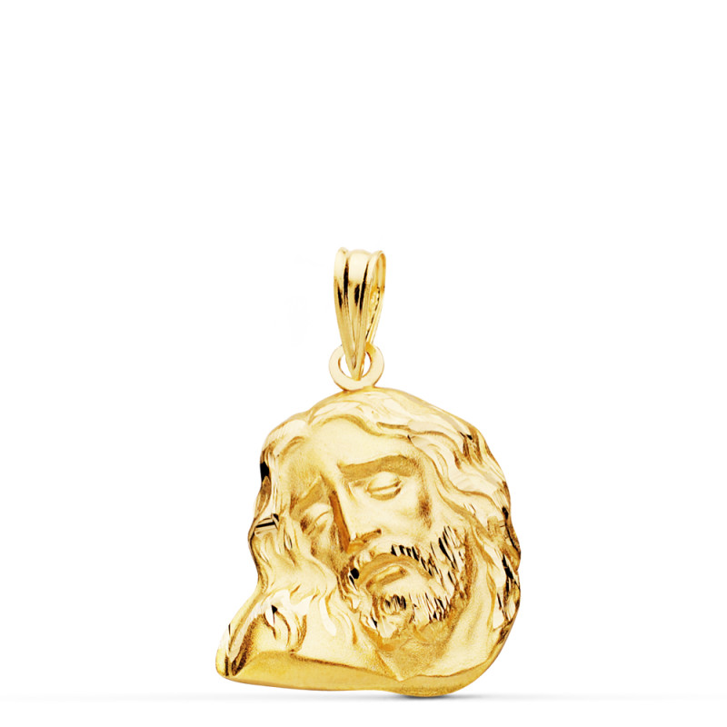 18K COLGANTE ORO AMARILLO CABEZA DE CRISTO  20X16 MM
