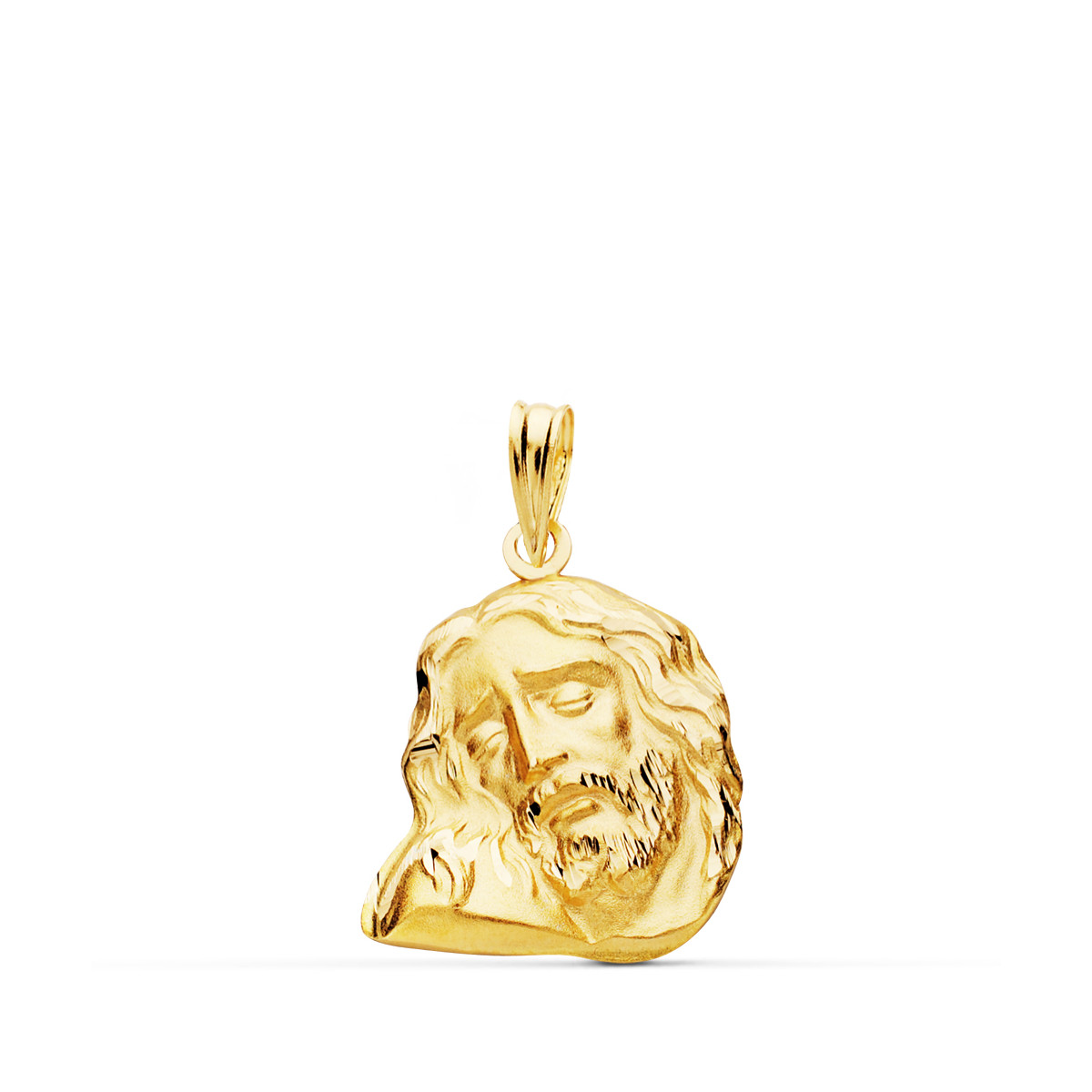 18K COLGANTE ORO AMARILLO CABEZA DE CRISTO  20X16 MM
