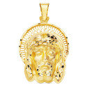 18K COLGANTE ORO AMARILLO CABEZA DE CRISTO  ORLA 35X25 MM