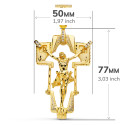 18K COLGANTE CRISTO CRUZ. 77X50 MM