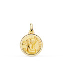 18K MEDALLA ORO AMARILLO ANGEL " YO TE GUARDARE " BISEL 16 MM