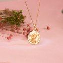 18K MEDALLA ORO AMARILLO ANGEL " YO TE GUARDARE " BISEL 16 MM