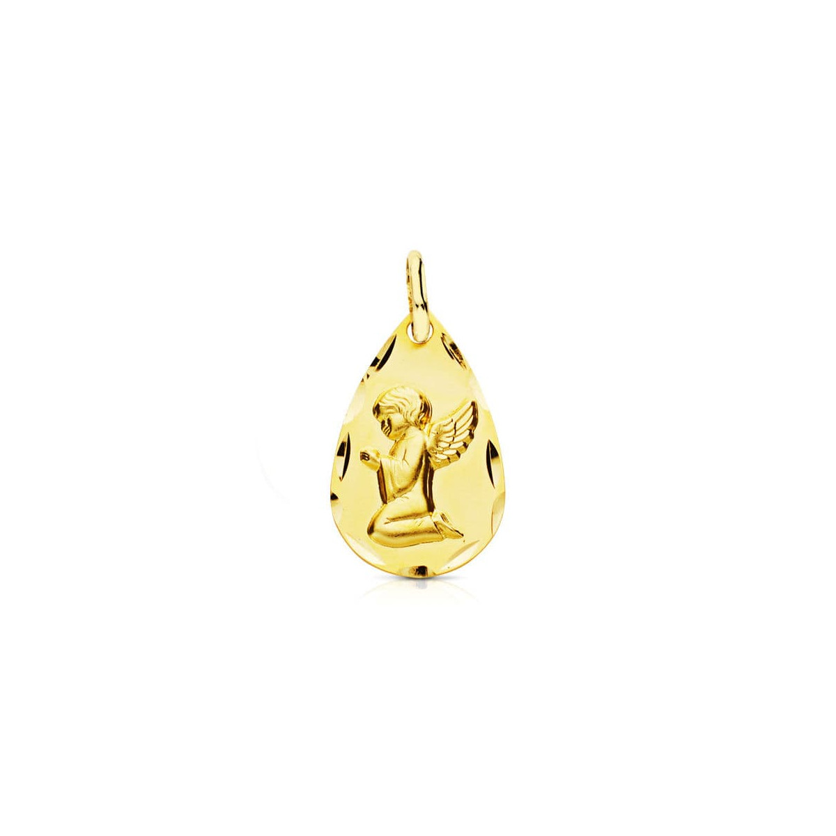 18K MEDALLA ORO AMARILLO ANGEL 19X11 MM