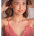 18K MEDALLA ORO AMARILLO ANGEL NIÑO BURLON CON PAJARO BISEL 14 MM
