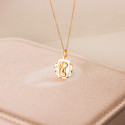 18K MEDALLA ORO AMARILLO ANGELITO "YO TE CUIDARE" TALLADA. MEDIDA: 16 MM