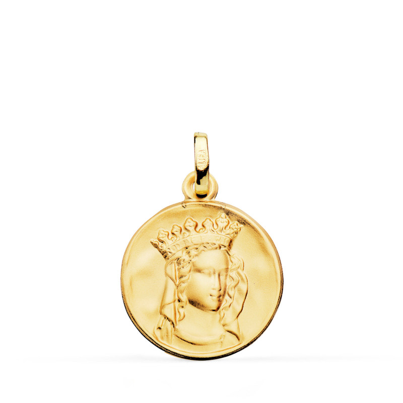 18K MEDALLA ORO AMARILLO NOTRE DAME DE PARIS 18 MM
