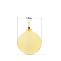 18K MEDALLA ORO AMARILLO SANTA ELENA BISEL MATIZADA 18 MM.