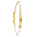 18K ESCLAVA ORO BICOLOR 18.5 CM