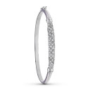 18K PULSERA ORO BLANCO MEDIA CAÑA CIRCONITAS
