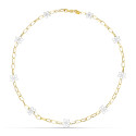 18K GARGANTILLA ORO BICOLOR FLORES