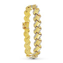 18K PULSERA ORO BICOLOR ESTAMPACION