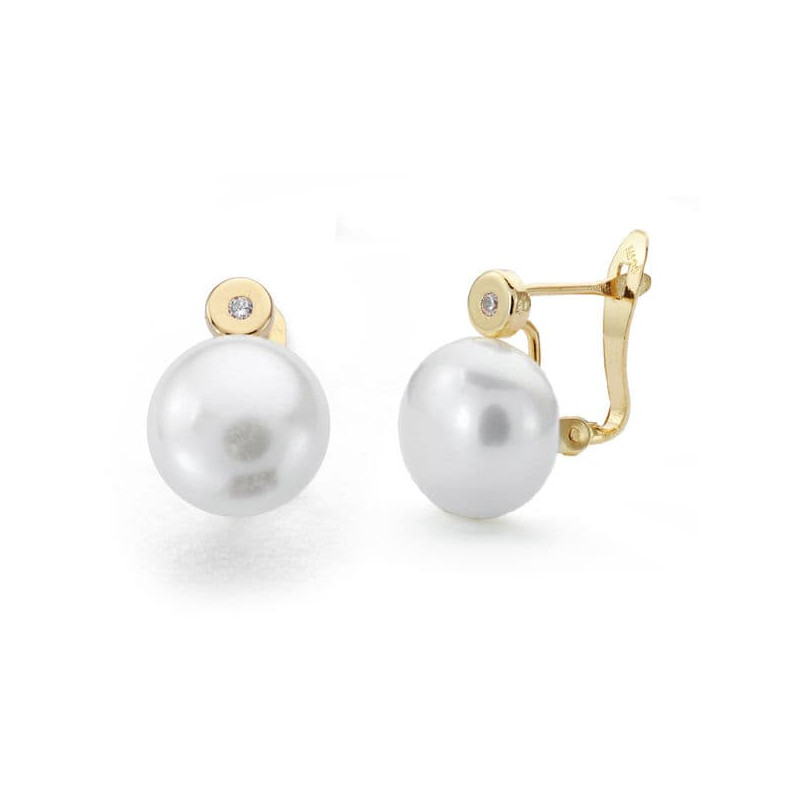 9K PENDIENTES PERLA 14X9 MMCATALAN