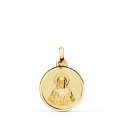 9K MEDALLA ORO AMARILLO CORAZON JESUS BISEL 16 MM