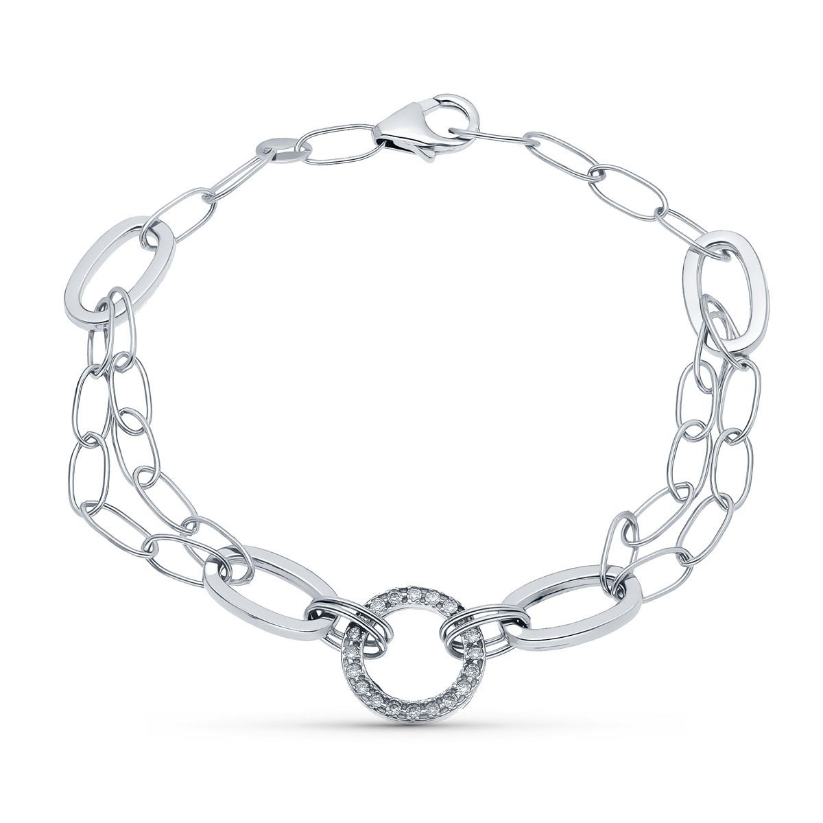 18K PULSERA ORO BLANCO 19CM
