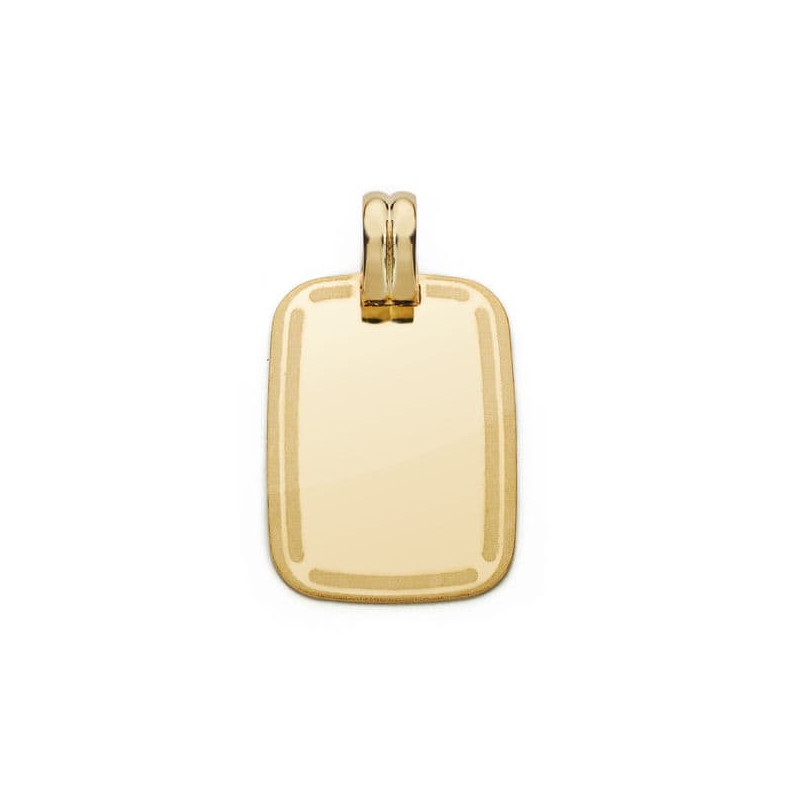 18K PLACA CHAPA ORO AMARILLO MARCO 24X17 MM