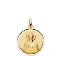 9K MEDALLA ORO AMARILLO CORAZON DE JESUS BISEL 20 MM