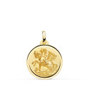 18K MEDALLA ORO AMARILLO SAN JORGE BISEL 18 MM