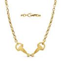 18K COLLAR ESTRIBOS ORO AMARILLO 48 CM