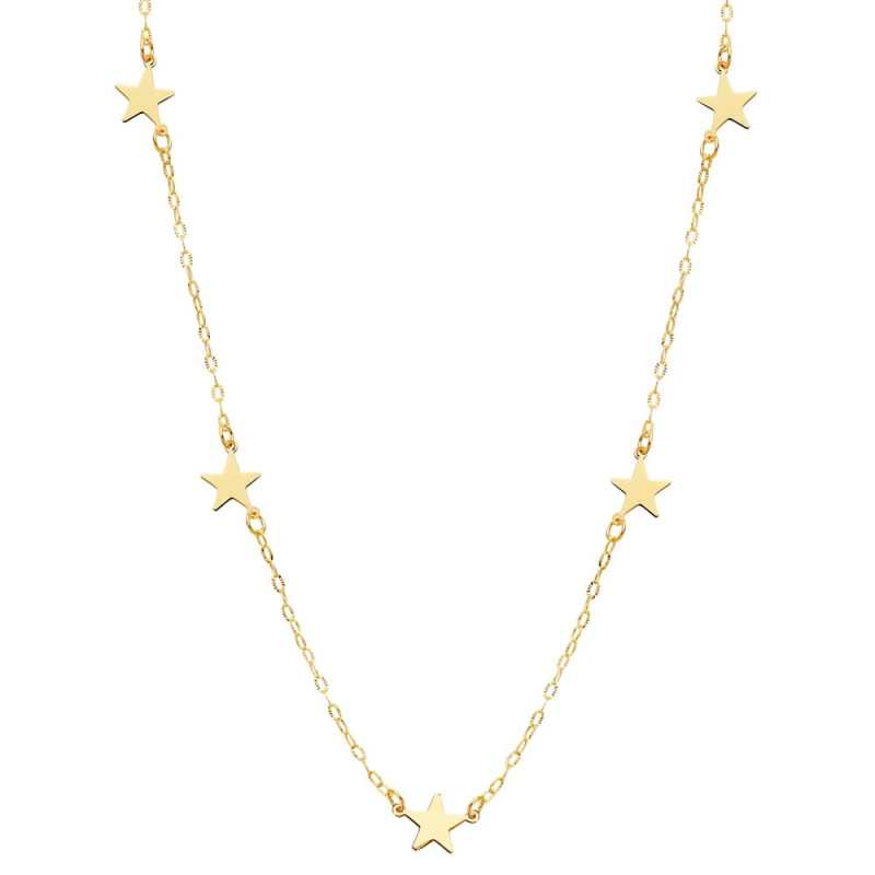 18K GARGANTILLA ESTRELLAS ORO AMARILLO 42CM