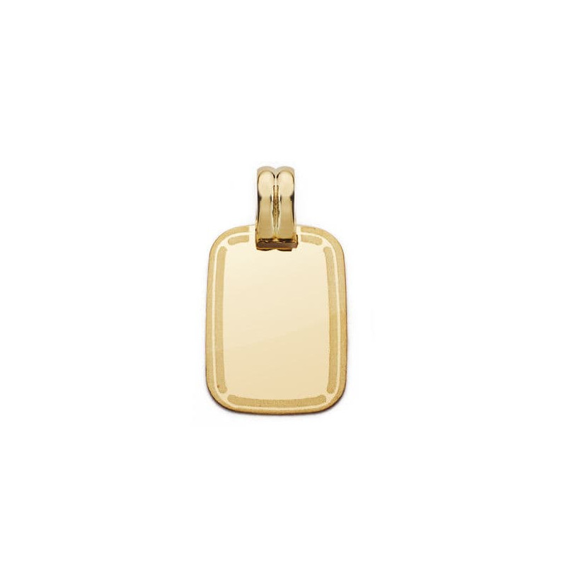 18K PLACA CHAPA ORO AMARILLO MARCO 20X14 MM
