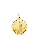 9K MEDALLA ORO AMARILLO VIRGEN DE FATIMA BISEL 18 MM 9K MEDALLA ORO AMARILLO VIRGEN DE FATIMA BISEL 18 MM