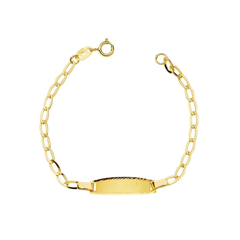 18K PULSERA ESCLAVA ORO AMARILLO HUECA BILBAO  14.5 CM